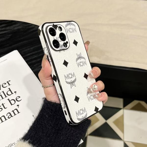 MCM Leather Phone Case with Camera Cover MCM Leather Phone Case with Camera Cover