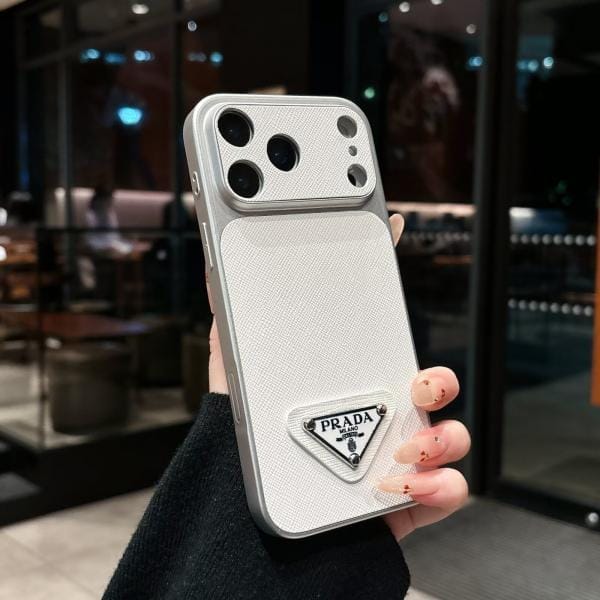 Prada Triangle Saffiano-Style Ultra-Slim Case iPhone 17 Series Prada Triangle Saffiano-Style Ultra-Slim Case iPhone 17 Series