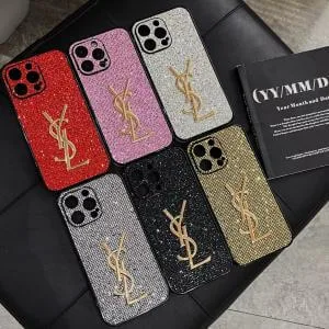 Glitter Bling YSL Phone Case - 14 PRO MAX