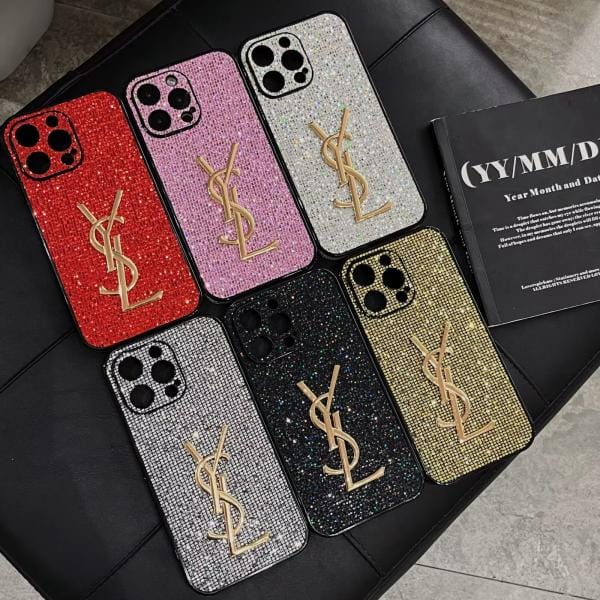 Glitter Bling YSL Phone Case