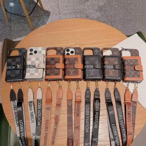 [CROSSBODY] Louis Vuitton Wallet Case for iPhone 16 15 11 12 13 14 Pro Max Xs Xr 7 8 Plus