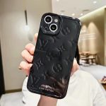 Louis Vuitton Black Thin Case for iPhone 14 13 12 11 Pro Max 7 8 Plus