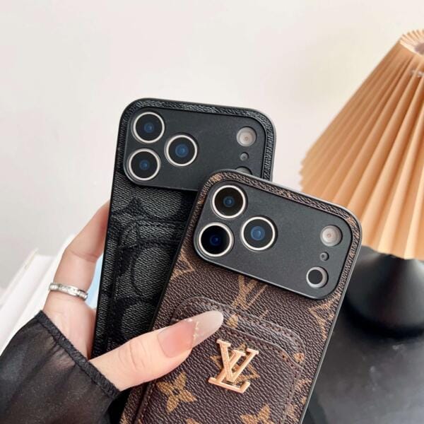Louis Vuitton iPhone 17 Series Case with Card Holder – Logo Edition