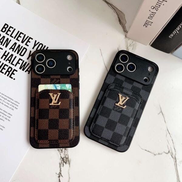 Louis Vuitton iPhone 17 Series Case with Card Holder – Logo Edition