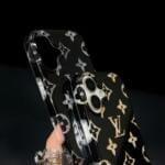 Louis Vuitton Black Glitter Phone Case Slim Design