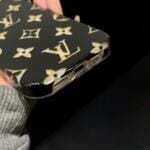 Louis Vuitton Black Glitter Phone Case Slim Design