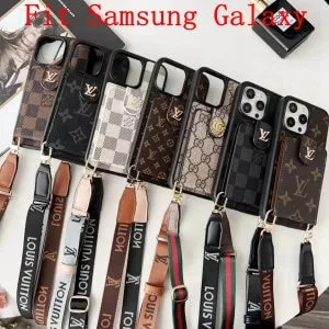 Louis Vuitton Trifold Card Holder Wallet Samsung Case with Crossbody Strap Louis Vuitton Trifold Card Holder Wallet Samsung Case with Crossbody Strap