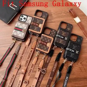 Louis Vuitton Zipper Purse Wallet Samsung Case with Crossbody Louis Vuitton Zipper Purse Wallet Samsung Case with Crossbody