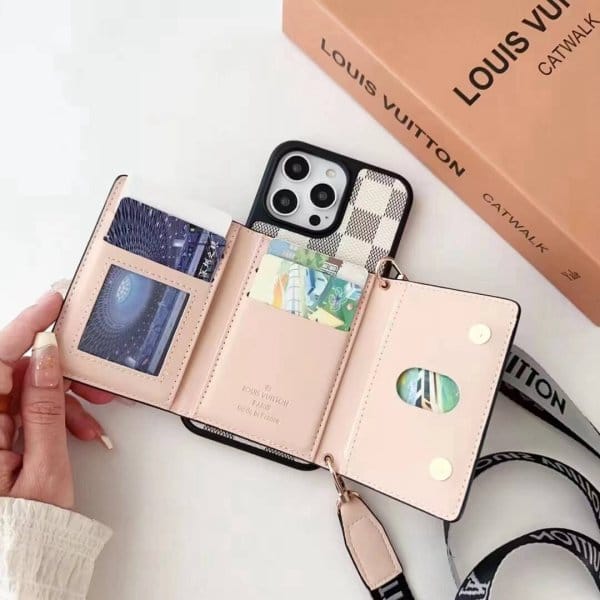 Louis Vuitton Tri-fold Wallet Case with Wide Strap Louis Vuitton Tri-fold Wallet Case with Wide Strap