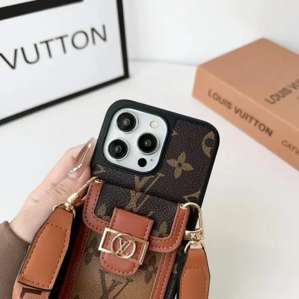 Louis Vuitton Dauphine Lock Card Holder Case for Samsung Galaxy S22, S23, S24, S25 Ultra Plus+