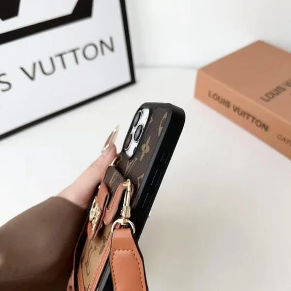 Louis Vuitton Dauphine Lock Card Holder Case for Samsung Galaxy S22, S23, S24, S25 Ultra Plus+