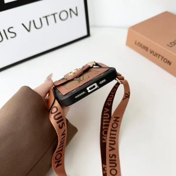 Louis Vuitton Dauphine Lock Card Holder Case for Samsung Galaxy S22, S23, S24, S25 Ultra Plus+