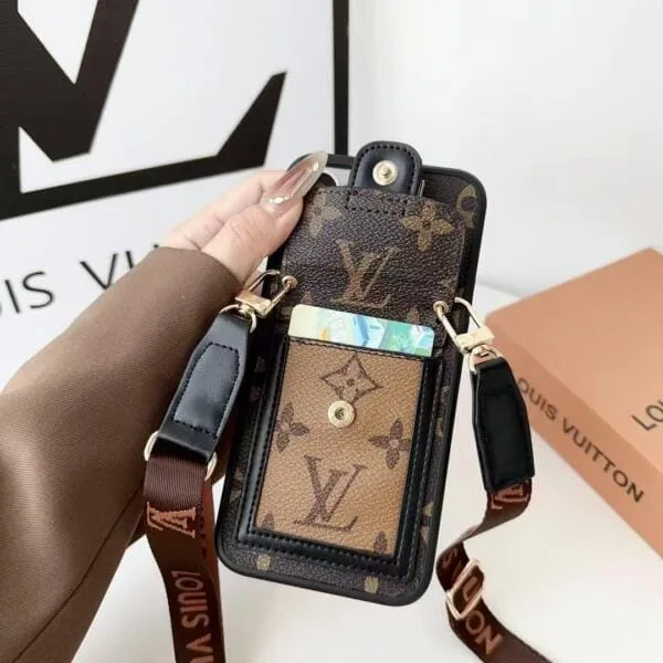 Louis Vuitton Dauphine Lock Card Holder Case for Samsung Galaxy S22, S23, S24, S25 Ultra Plus+