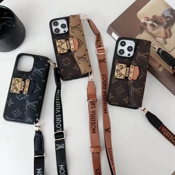 Louis Vuitton Dauphine Lock Card Holder iPhone Case with Crossbody