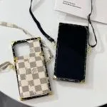 LV Eye Trunk Style Accordion Wallet Case with Crossbody Strap