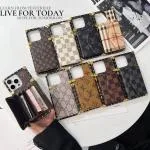 LV Eye Trunk Style Accordion Wallet Case with Crossbody Strap
