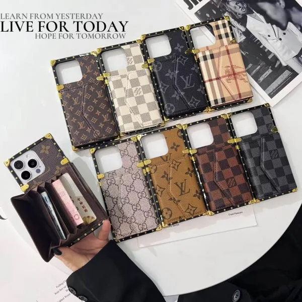 LV Eye Trunk Style Accordion Wallet Case with Crossbody Strap