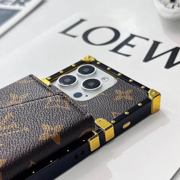 LV Eye Trunk Style Accordion Wallet Case with Crossbody Strap