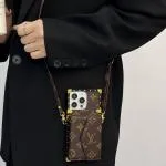 Luxury Leather Crossbody Wallet Case w/ Zipper for iPhone 11-17 Pro & Max