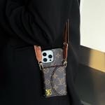 Crossbody LV Wallet Card Holder Mirror Case for iPhone 11 - 17 Pro, Max