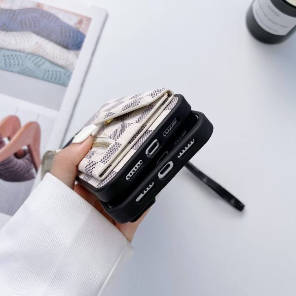 Louis Vuitton Back Wallet Case for iPhone 16 15 14 11 12 13 Pro Max