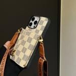 Crossbody Louis Vuitton Wallet Card Holder iPhone Case with Mirror