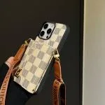 Crossbody Louis Vuitton Wallet Card Holder iPhone Case with Mirror