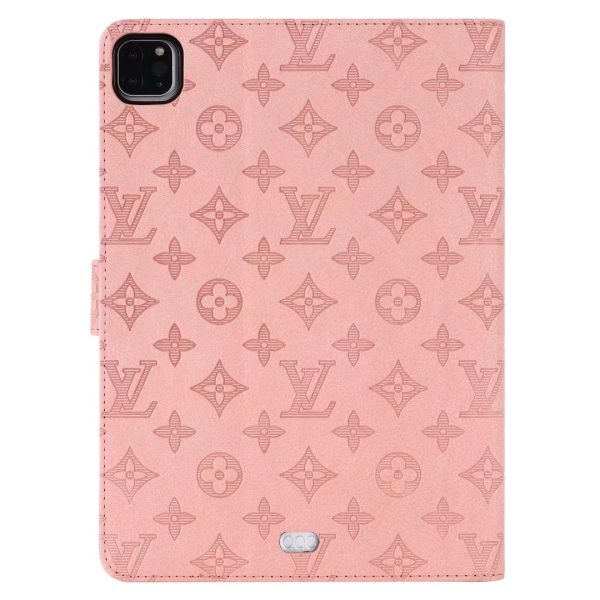 Louis Vuitton iPad Leather Case Kickstand Cover - Imprint Pink