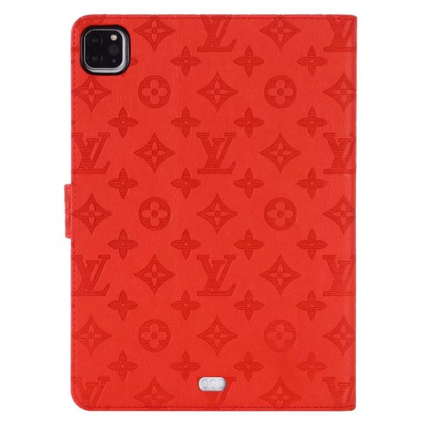 Louis Vuitton iPad Leather Case Kickstand Cover - Imprint Red Louis Vuitton iPad Leather Case Kickstand Cover - Imprint Red