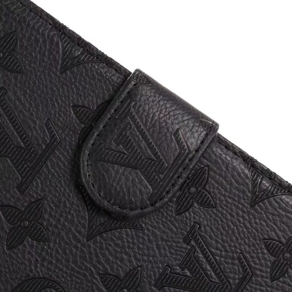Louis Vuitton iPad Leather Case Kickstand Cover - Imprint Black Louis Vuitton iPad Leather Case Kickstand Cover - Imprint Black