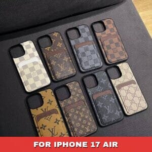 Louis Vuitton Card Slot Case for iPhone 17 16 15 11 12 13 14 Pro Max 12 13 Mini 7 8 Plus - 17 AIR