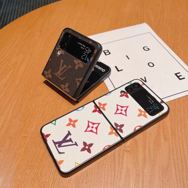 Louis Vuitton Leather Protective Thin Case for Samsung Galaxy Z