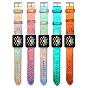 Louis Vuitton Apple Watch Band 42mm 44mm 45mm - Laser color Louis Vuitton Apple Watch Band 42mm 44mm 45mm - Laser color